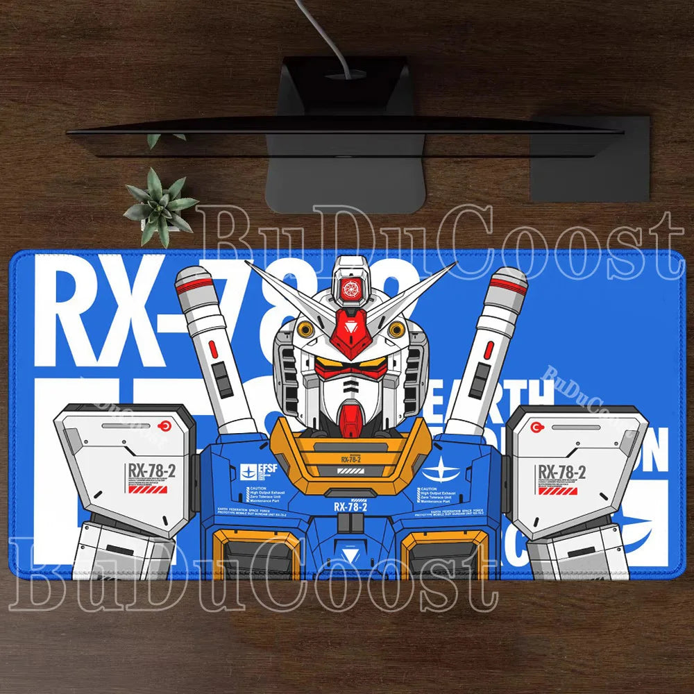 Mouse Pad Gundam RX-78-2 Anime Gaming XXL Non-slip Mousepad PC Computer Keyboard Office HD printing overlock esports Desk Mat