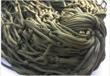 Outdoor Camping Hammock Portable Net Swing /Tree Straps, Single or Double Mesh Nylon Hammock for Outside, Hiking, and Travel