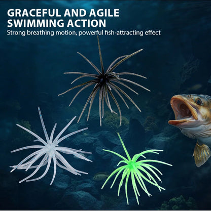 TREHOOK TPE Sea Urchin Soft Fishing Lure 9cm 4g 11cm 9g Silicone Bait for Bream Bass Pike Tilapia Winter Fishing