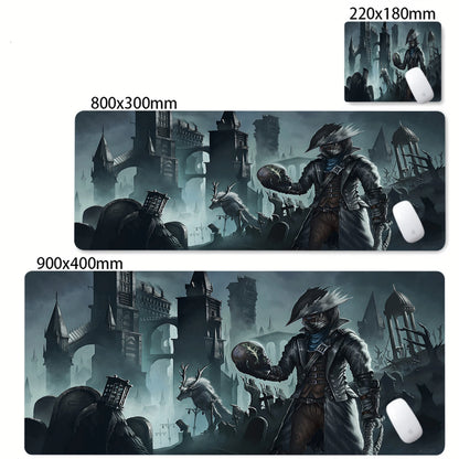 HD Printing Bloodborne Large Size Pc Mousepad Game Decoration Computer Non-slip Rubber Mouse Pad Office Keyboard Desk Mat Carpet