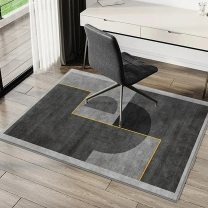 Simple E-Sports Chair Carpets Floor Mat Study Desk Computer Swivel Chair Carpet Bedroom Soiled Foot Mat Carpet Home Decoration