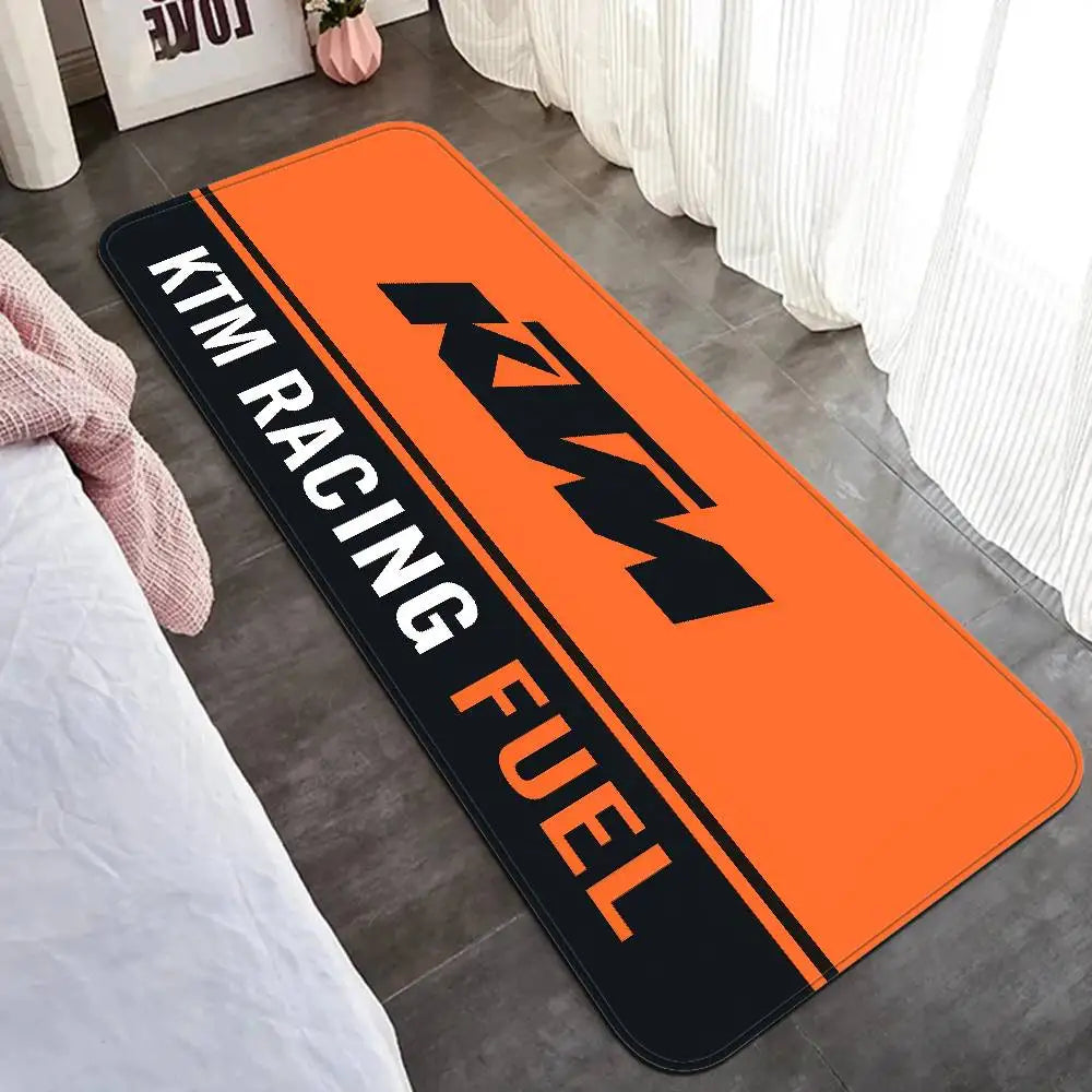 K-KTM Logo Hallway Carpet Washable Non-Slip Living Room Sofa Chairs Area Mat Kitchen Doormat Area Rug