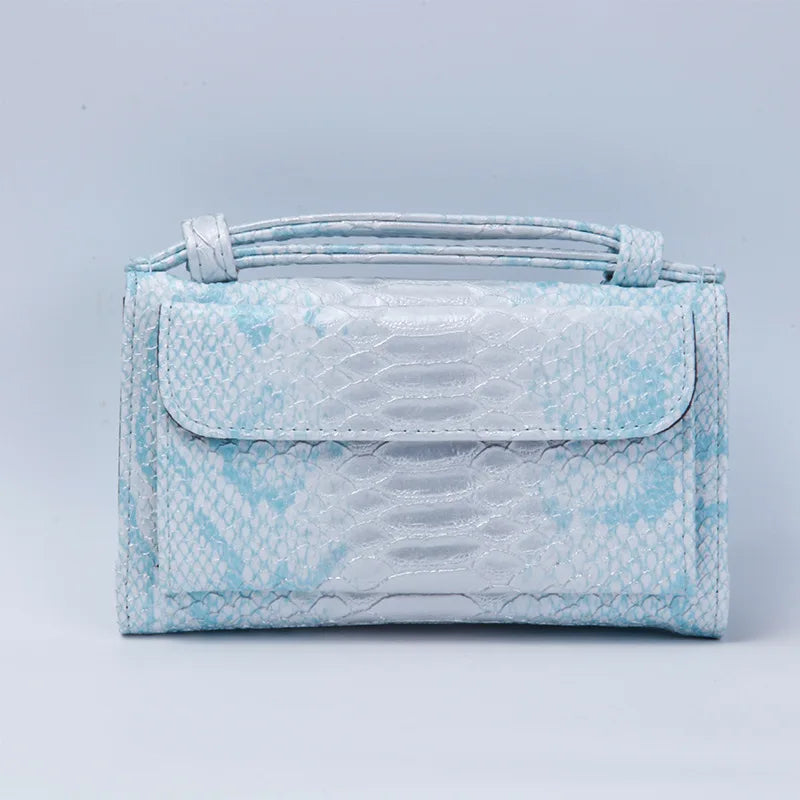 Luxury Snake Pattern Chain Flap Handbags Evening Clutches Crossbody Messenger Shoulder Bags Women Female Ladies Luxurious Purses