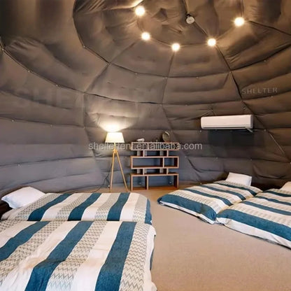 Geodesic Dome Tent 4 Season Waterproof Camping Tent Luxury Glamping Dome Tent PVC Bubble Windproof Garden Outdoor Shelter