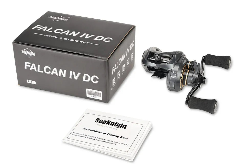 SeaKnight Brand FALCAN IV DC 8.1:1 Series Baitcasting 10+1BB Carbon Fiber Drag System 7kg/15lbs Brass Gear Power Fishing Reel