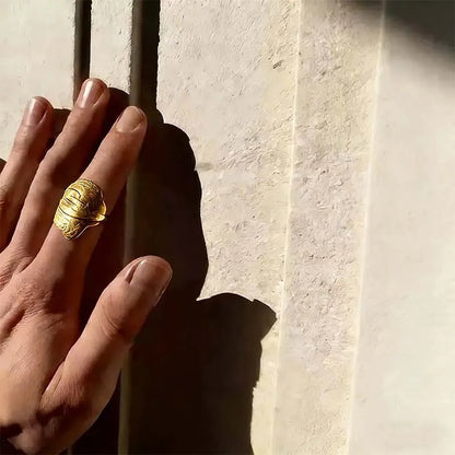 Fashion Metal Irregular Texture Finger Rings for Men Women Punk Hip Hop Gold Silver Color Geometric Knuckle Ring Jewelry Gifts