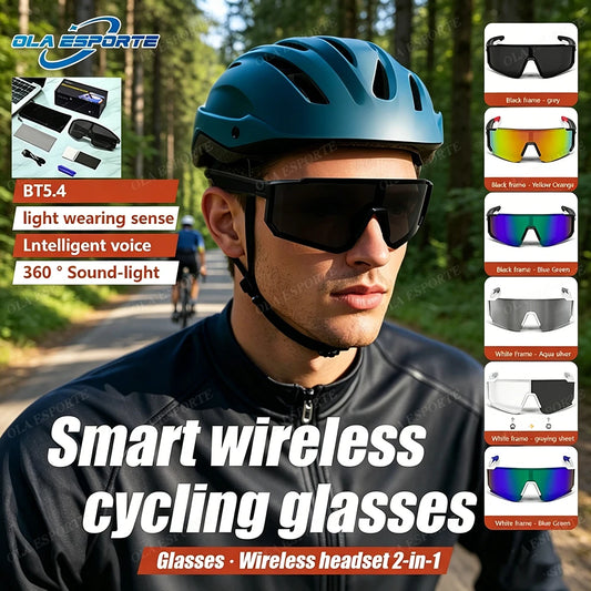 2026 New Smart Glasses Bluetooth Call Audio Music Player Glasses Smart Sunglasses UV Anti Glare Man Glasses for Outdoor Cycling