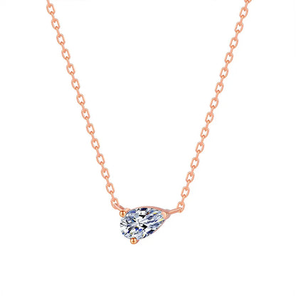 GXTRS 1/2/3CT Pear Cut Moissanite Pendant Necklace For Women S925 Silver Waterdrop Lab Diamond Neck Chain Fine Jewelry Certified