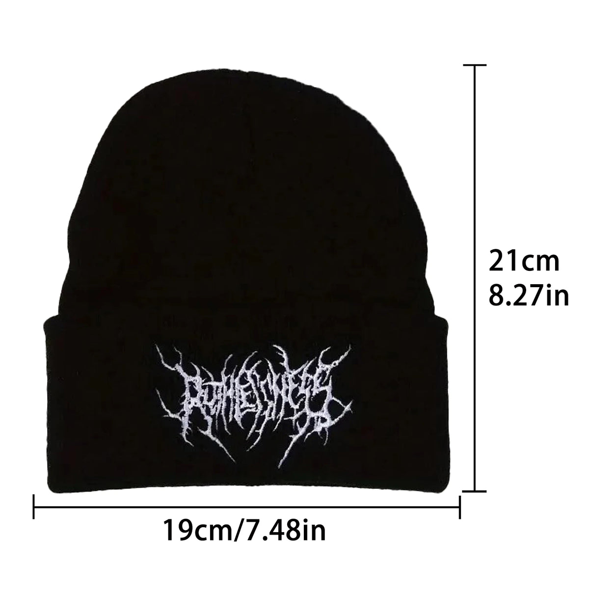 Warm Women Men Winter Beanies Hats Gothic Street Punk Knitted Bonnet Caps 100% Acrylic Fashion Keep Warm Skullies Beanies Hats