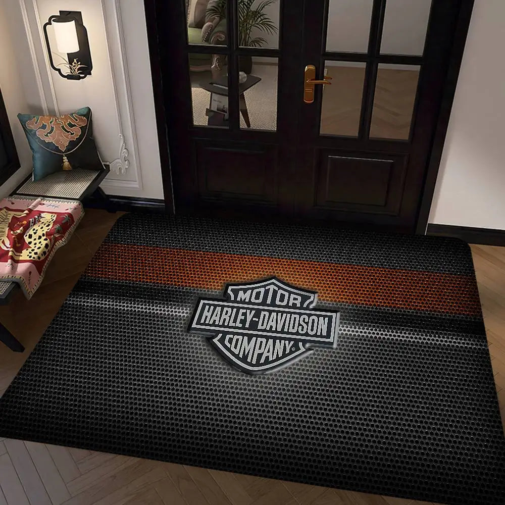 Motorcycle H-Harley D-Davidson Door Mat Kids Room Bedroom Decoration Balcony Anti-Slip Doormat Living Room Doormat Area Rug