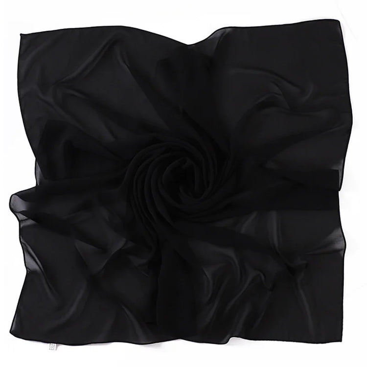 90*90CM Headwrap Heavy Chiffon Square Scarf Muslim Hijabs Women Underscarf Fashion Casual Plain Color Hijab