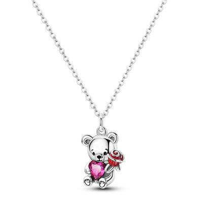 925 Sterling Silver Luminous Firefly Heart Shaped Zircon Pendant Necklace For Women Fashion Anniversary Birthday Jewelry Gifts