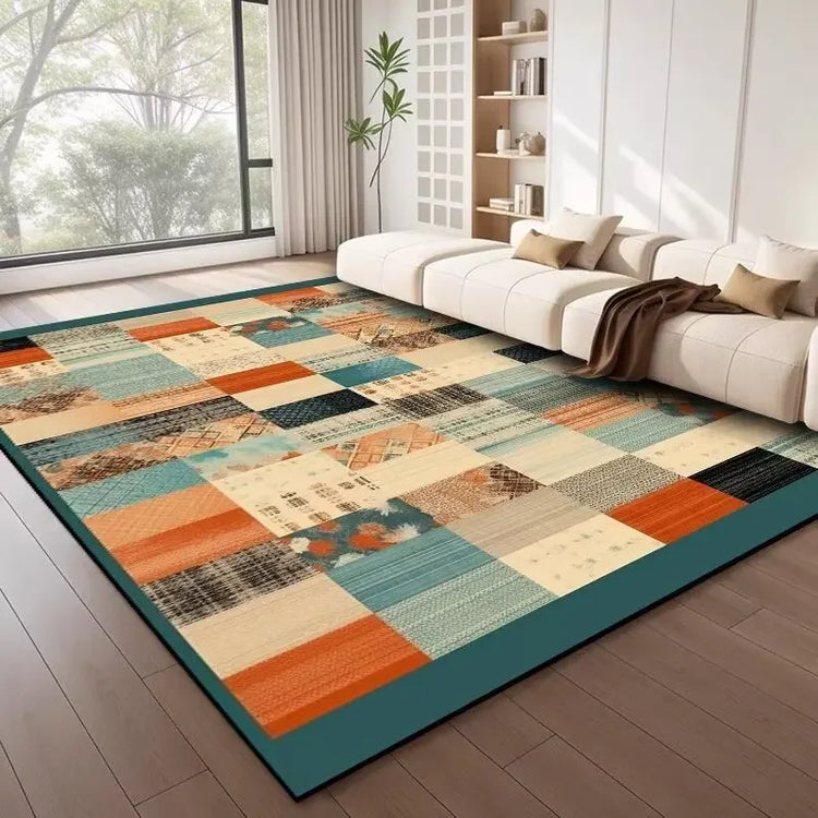 Nordic Style Geometric Large Rugs for Living Room Modern Decoration Home Carpet Light Luxury Bedroom Rug  Washable Mat