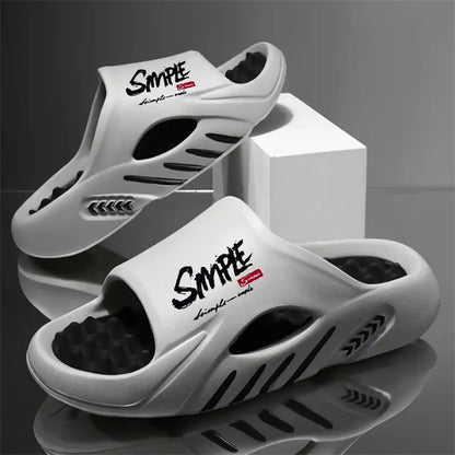 Men's Slippers EVA Non-slip Slides Fashion Casual Slippers Comfortable Men's Slides Sport Sandals Outdoor Hole Shoes Big Size