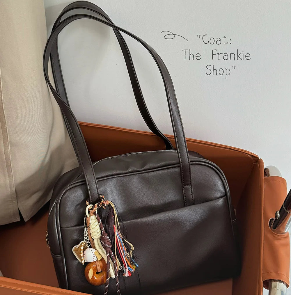 CGCBAG Vintage Designer Luxury Women Tote Bag Casual Lage Capacity Female Shoulder Bag High Quality PU Leather Ladies Handbags
