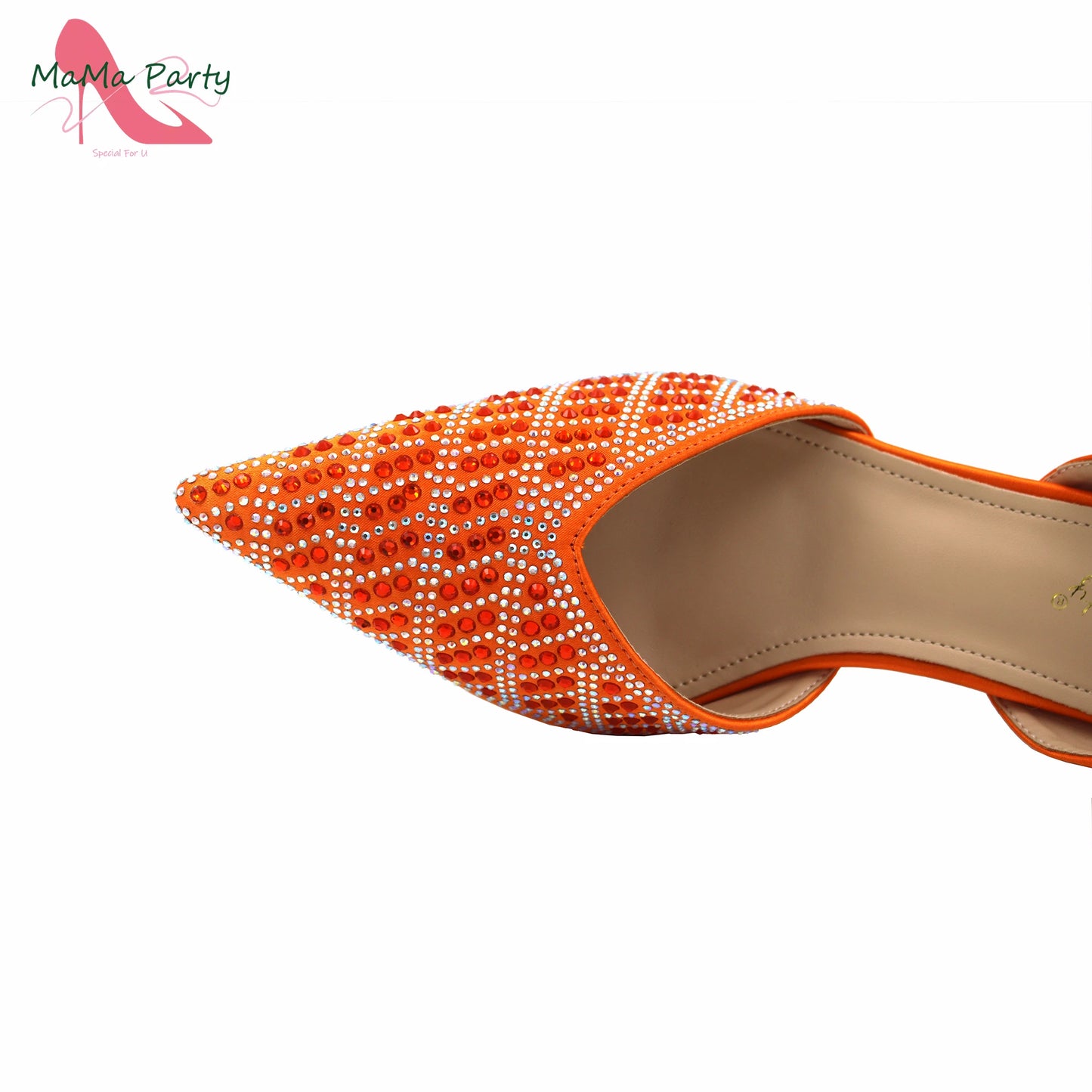 Peach Color New Arrivals Nigerian Women Shoes and Bag Set High Quality Super High Heels for Garden Party
