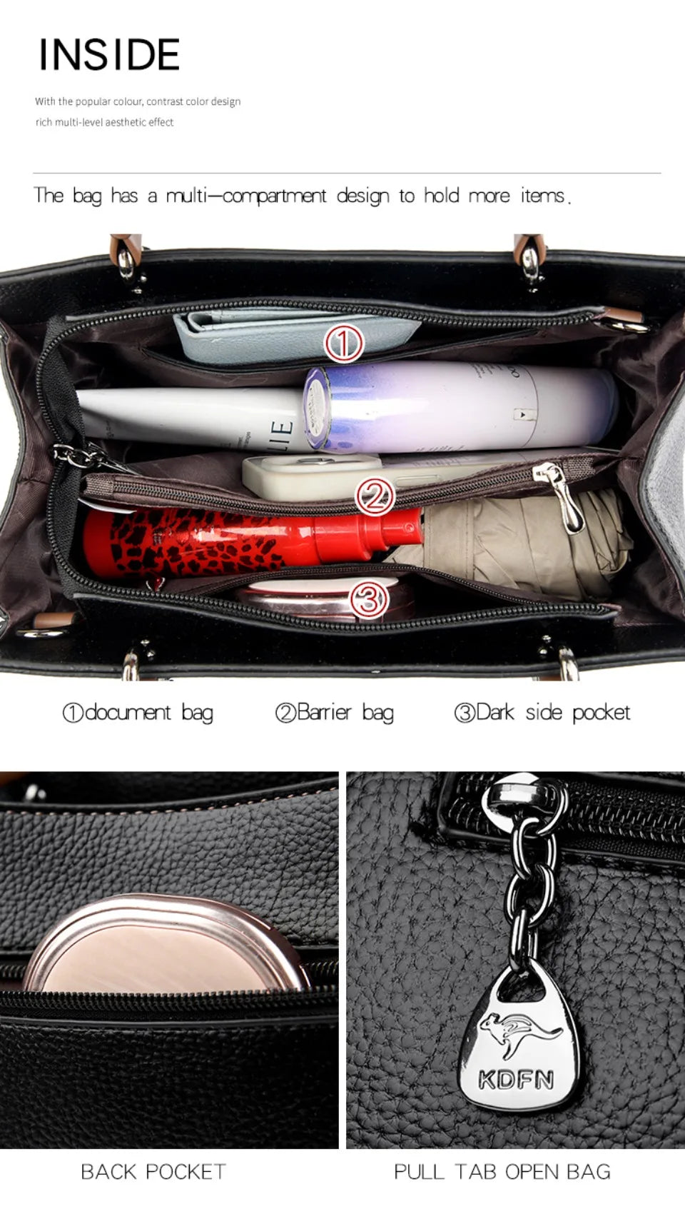 Top Quality Leather Hand Shoulder Bags for Women Luxury Handbags Women Bags Designer Casual Large Capacity Tote Bag Sac