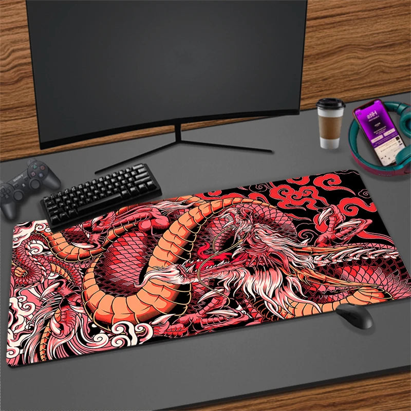 Gamer Mousepads Dragon Desk Mat 40x90cm Mouse Pad Office Pc Accessory Desk Pads Large Mousepad Keyboard Mouse Mats For Computer