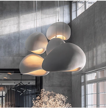 Nordic Wabi Sabi Pendant Lamps Dining Room Lighting Modern Living Room Bedroom LED Ceiling Chandelier Loft Lustre Hanging Lights