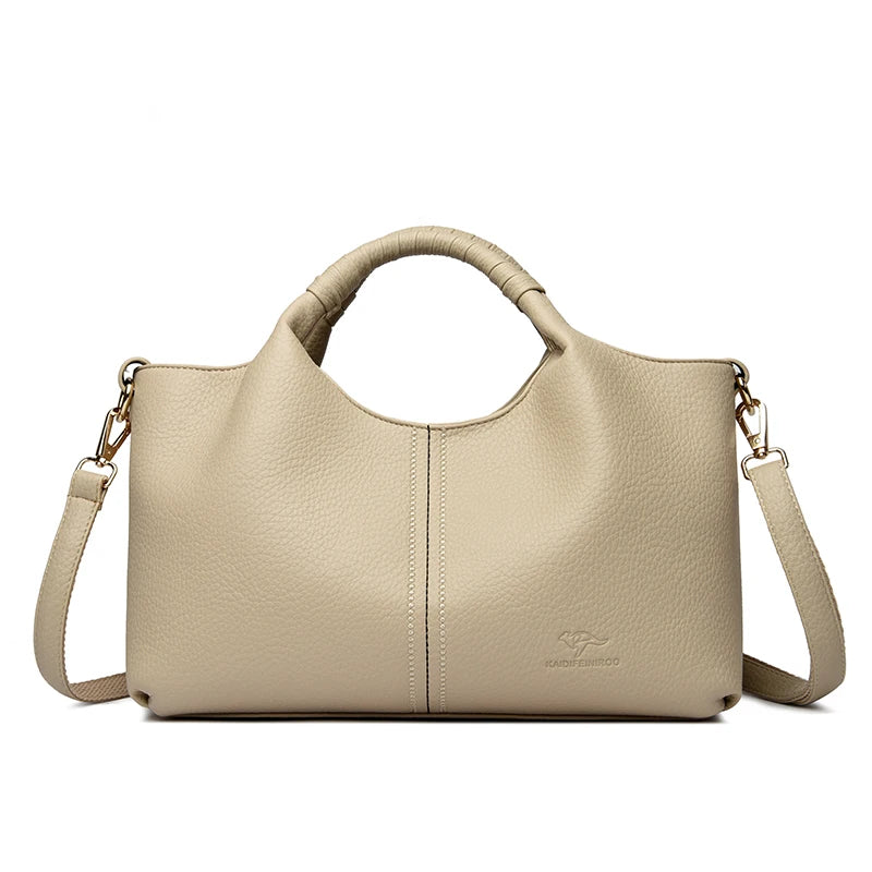 Authentic Leather Tote Bag Luxury Large Capacity Women's Single Shoulder Diagonal Crossbody Bags Fashion Simple Female Handbag