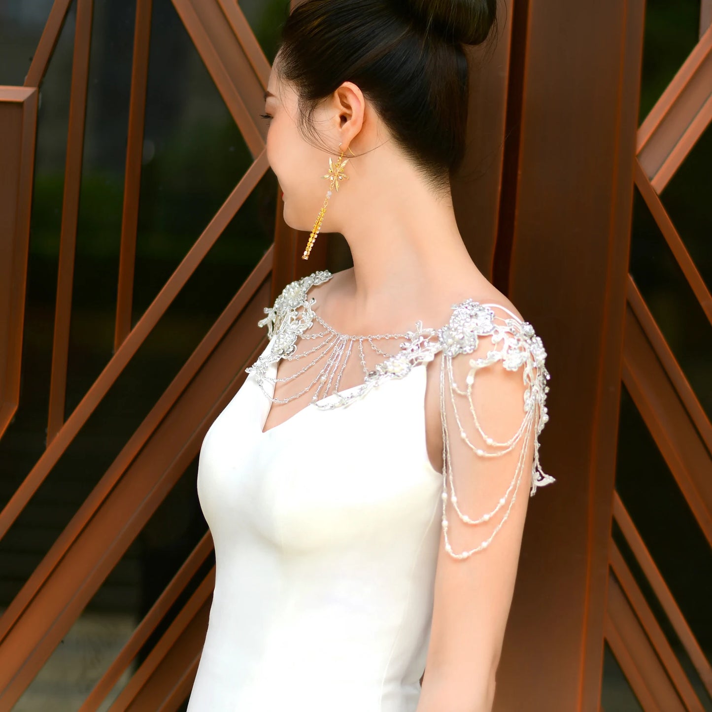 Bridal Jewelry Diamond Shoulder Chain Crystal Necklace Bolero Bridal Covered Body Chain Wedding Accessories Women Shrugs SG10