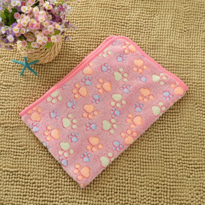 Cute Warm Pet Bed Mat Cover Towel 3 Sizes Handcrafted Cat Dog Fleece Soft Blanket for Small Medium Large Dogs Puppy Pet Supplies