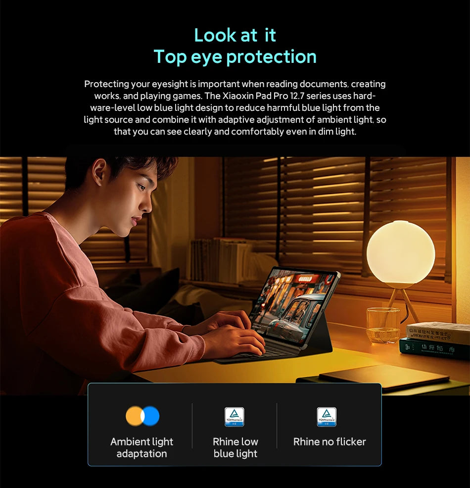 Lenovo Original Xiaoxin Pad Pro 12.7 2025 Entertainment Office Learning Game Tablet Interconnection Tianji 8300 2.9k 144Hz Gray