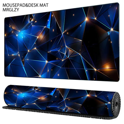 Cool Geometric Pattern 3D Mouse Pad XXL Computer Laptop Mousepads Office Large Gaming Mousepad Rubber Bottom Non-Slip Desk Mat