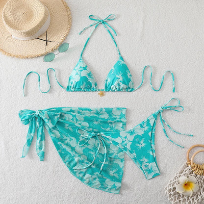 Sexy Swimsuit Women's Bikinis Swimwear Woman 2026 Bathing Suit 3 Piece Triangle Bikinis Sets Beach Dress Wear Cover Up Beachwear