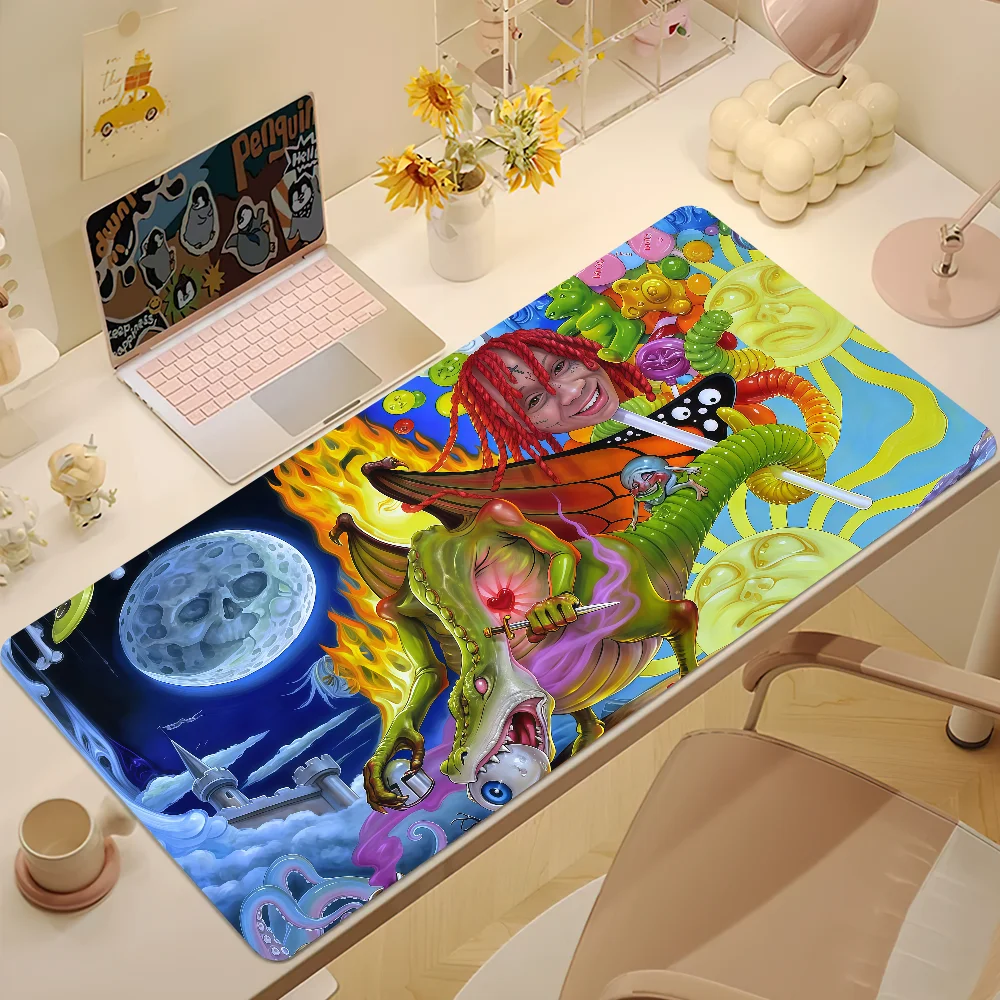 Singer T-Trippie Redd Mouse Pad Large Cute Non-slip Lockedge Desktop Computer Desk Mat Keyboard MousePad Office Gamer Student