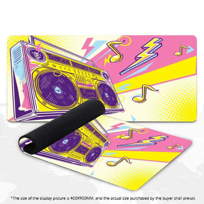 Large Anime Boombox Mouse Pad Big Gaming Desk Mat Retro Radio Printed Anti‑Slip Extra Wide Mousepad for PC Laptop Gamer