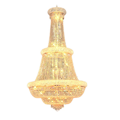 Phube Large Empire Gold Crystal Chandelier Light For Staircase Hanging Lamp For Foyer Lobby Modern Hanging Light Ceiling lights