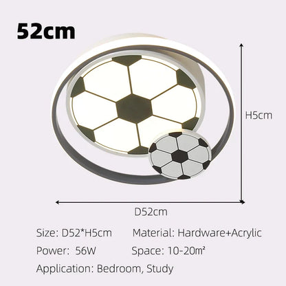 Children Modern Football Ceiling Lights LED Lamp for Boy's Bedroom Kids Study Living Dining Room Art Home Decoration Chandelier