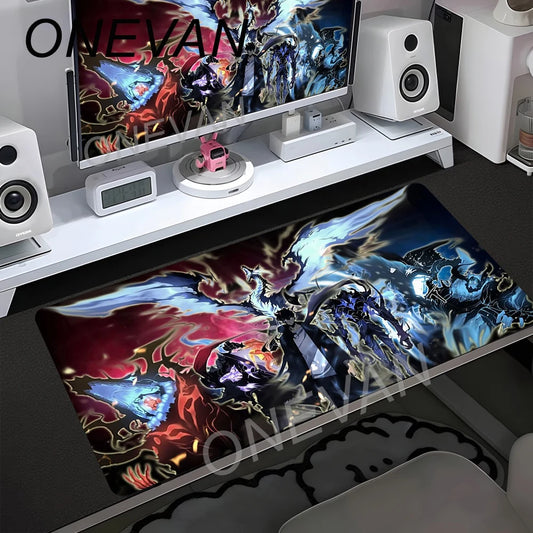 HD Printing Anime Solo Leveling Mousepad 900x400mm Computer Gamer Lock Edge Non-slip Mouse Pad XXL Keyboard PC Protect Table Pad
