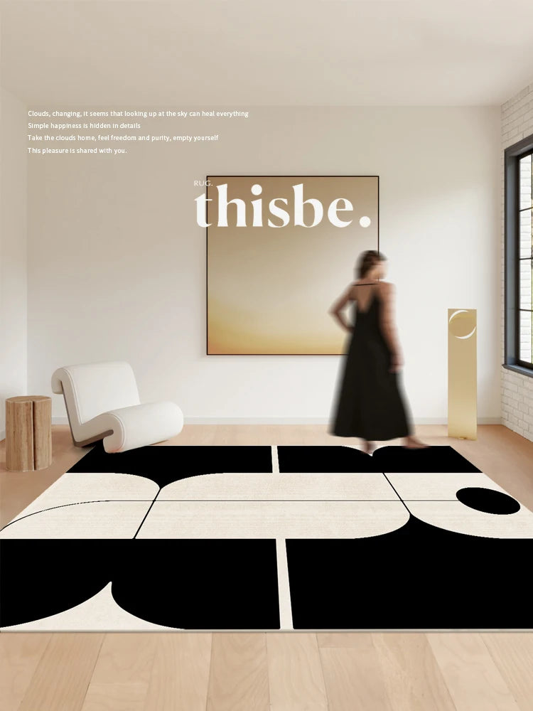 French Retro Living Room Decoration Plush Carpet Large Area Non-slip Mat Light Luxury Rugs for Bedroom Thicken Cream Lounge Rug