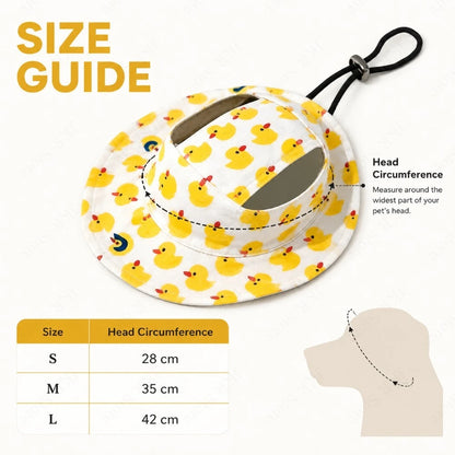 Adjustable Dog Hat Cute Print Cap for Puppies and Small Breeds, Pet Sun Protection Hat for Walking Outdoor Activities