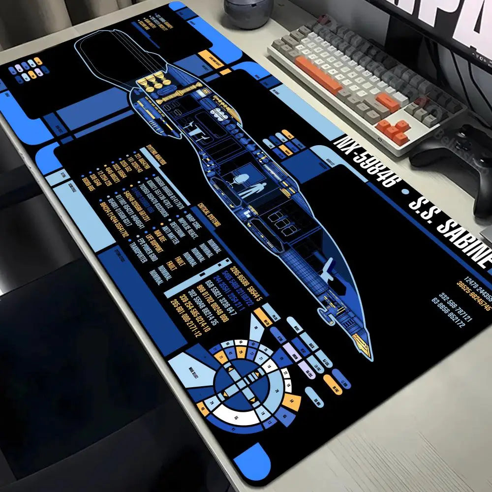 Large Gaming Pad XXL 1200x600 Computer Gamer Star Trek Mouse Pad Cartoon Keyboard Mouse Mat Desk Mouse Pad for PC Desk Pad