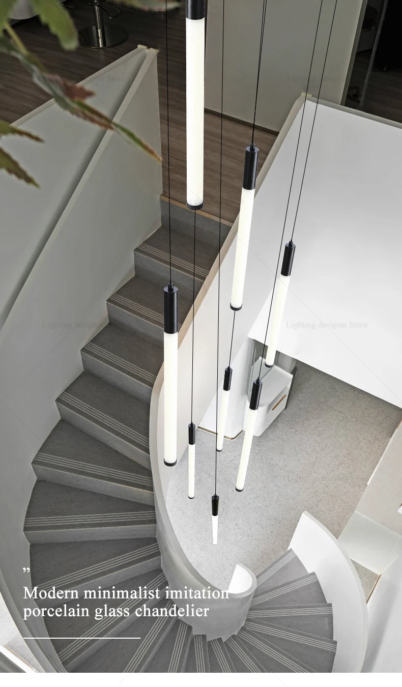 Modern Lighting Long Staircase Pendant Light Ceiling Chandelier hanging lights Stair Chandelier