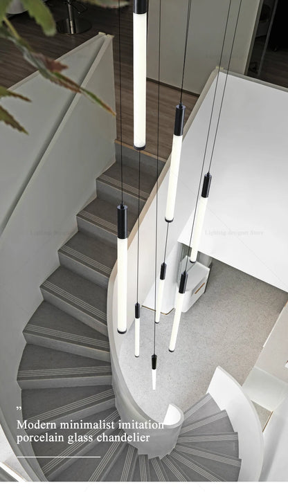 Modern Lighting Long Staircase Pendant Light Ceiling Chandelier hanging lights Stair Chandelier