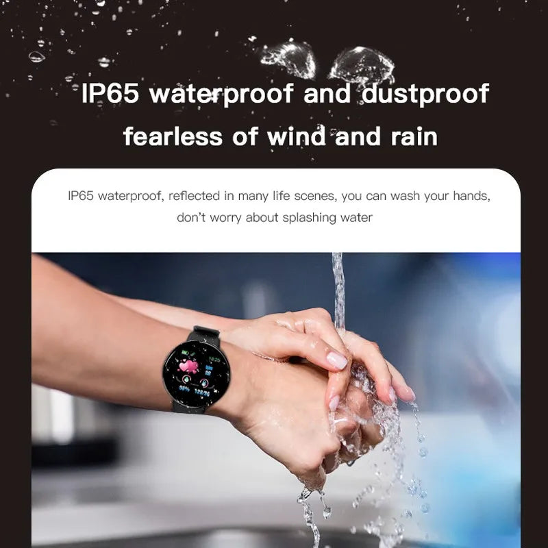 D18 Smart Watch Men Women Smartwatch Blood Pressure Waterproof Digital Watches Sports Fitness Tracker Watch for Apple Watch Band
