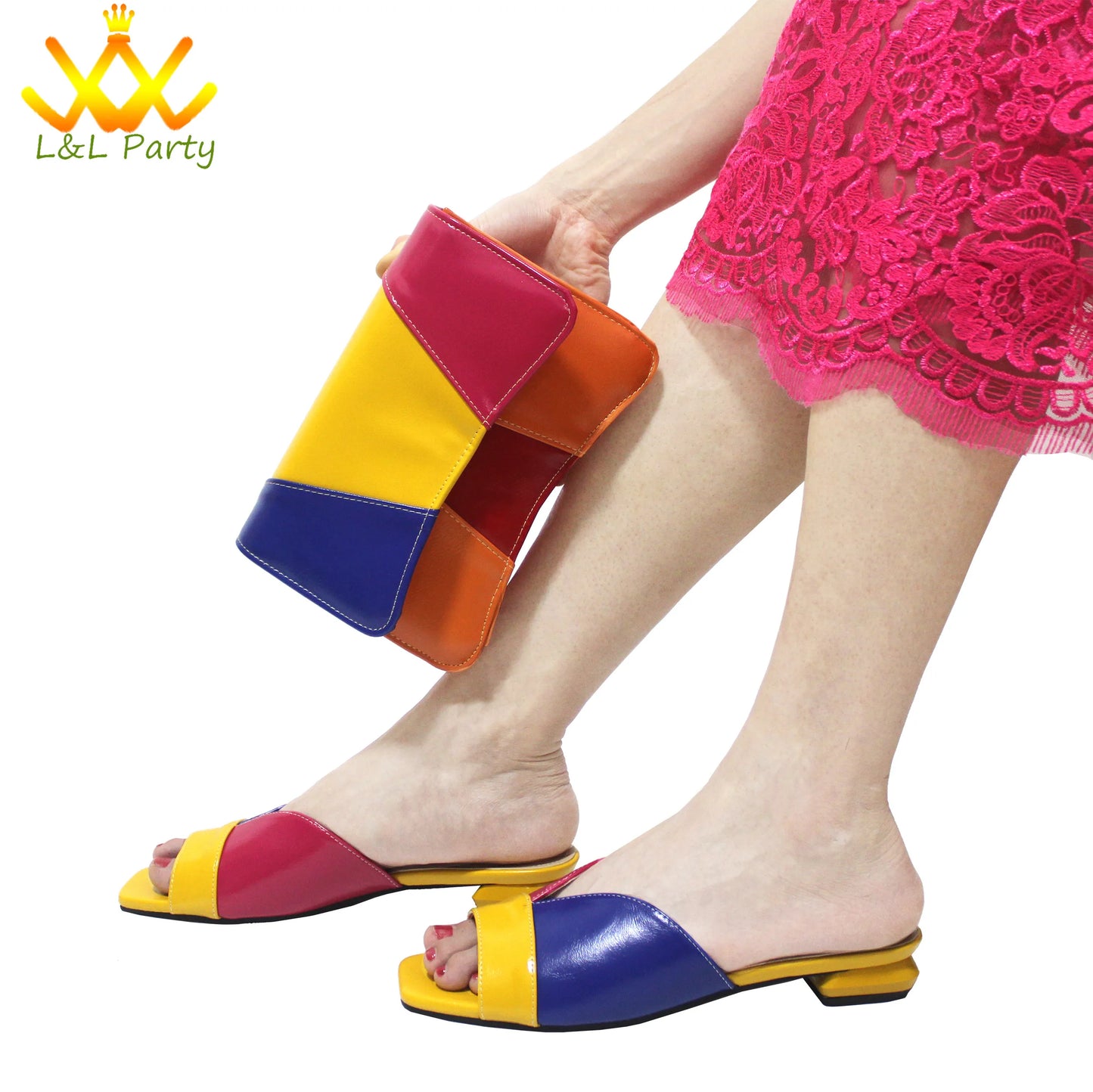 2024 Summer New Fashion Italian Women Shoes and Bag Set in Dark Purple Color Mature Style Comfortable Heels for Wedding