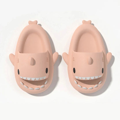 2024 Men EVA Shark Sandals Women Outdoor Beach Thick Soled Slippers Adult Non-slip Summer Slides Couple Cute Solid Color Shoes