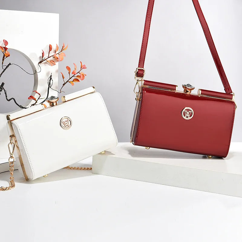 New Women Handbags Fashion Embossed Craftsmanship Portable Shoulder Bag Top-handle Diamond Ladies Bag Wedding Party Bags