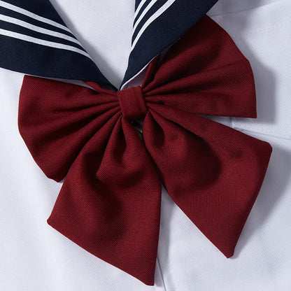 Summer pleated skirt set,sailor suit,student uniform set skirt,Japanese-style white three-book basic school uniform pleatedskirt