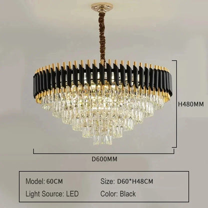Luxury Crystal Pendant Lamp Lustre Home Decor Ceiling Chandelier Modern Dining Room Kitchen Bedroom Living Room Hanging Lights