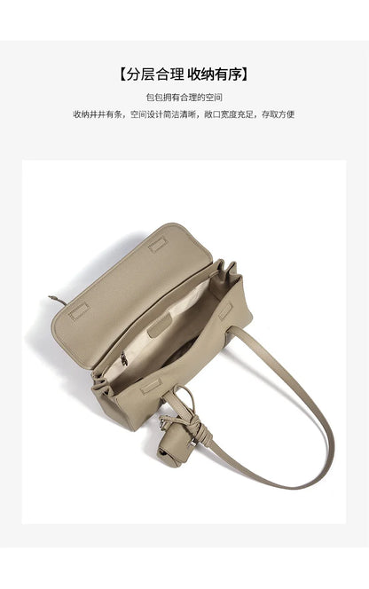 Women's Genuine Grade Cowhide Leather Fashion Tote Handbag Luxury Designer Brand Ladies Shoulder Underarm Bag for Woman 2026 New