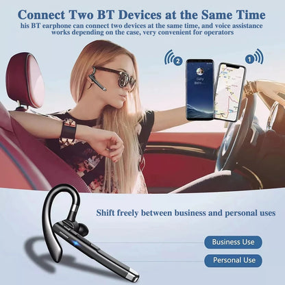 Newest Wireless Headphones Business Bluetooth v5.3 Earphones Hands-free Call Mic Noise Cancelling Headset Earbuds for Driving