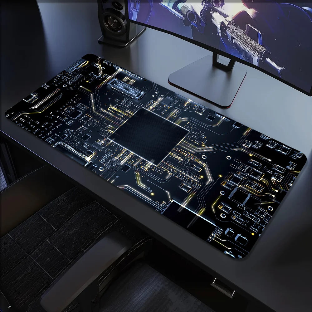 Mechanical Circuit Board Inside M-Motherboard  Mouse Pad Non-slip Thickened Large Writing Lockedge Gaming Cushion Office Student