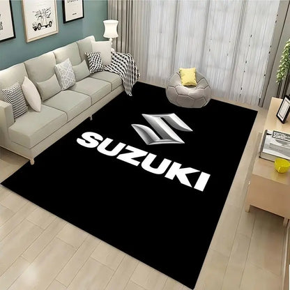 Suzuki Motorcycle Large Carpet Rug for Home Living Room Bedroom Sofa Doormat Decor Kids Play Area Rug Carpet Non-slip Floor Mat