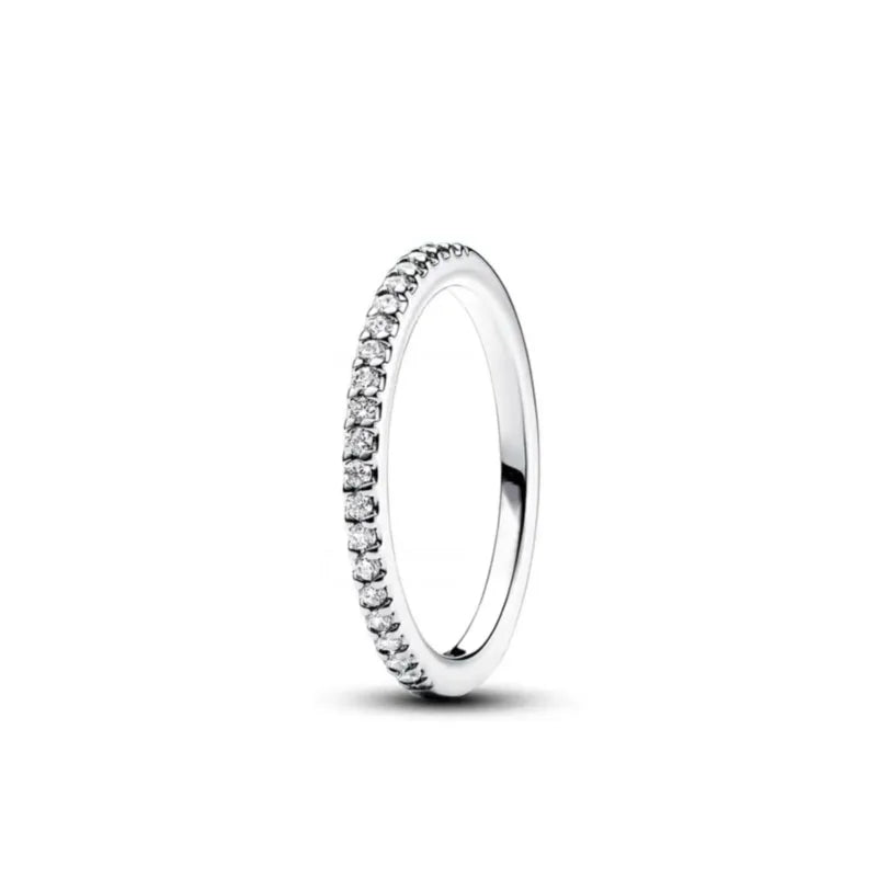 European New 925 Silver Heart-Shaped,Floral,Square Ring Suitable for Exquisite High-Quality Jewelry for Women at Wedding Parties